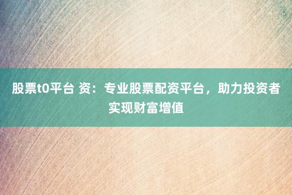 股票t0平台 资：专业股票配资平台，助力投资者实现财富增值