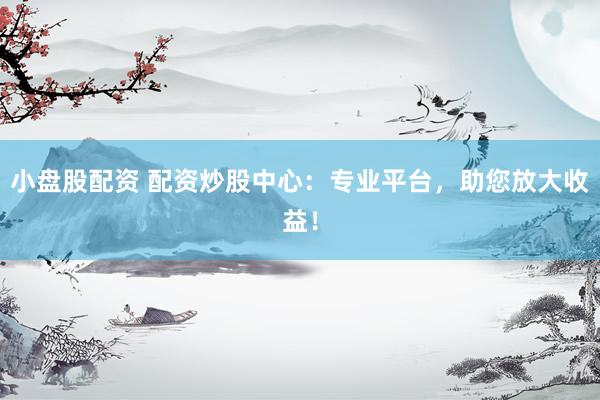 小盘股配资 配资炒股中心：专业平台，助您放大收益！
