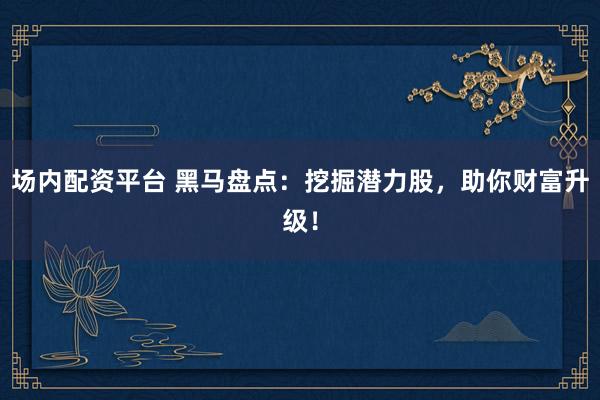 场内配资平台 黑马盘点：挖掘潜力股，助你财富升级！