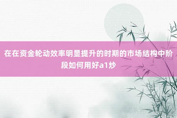 在在资金轮动效率明显提升的时期的市场结构中阶段如何用好a1炒