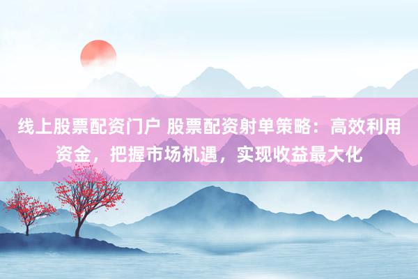 线上股票配资门户 股票配资射单策略：高效利用资金，把握市场机遇，实现收益最大化
