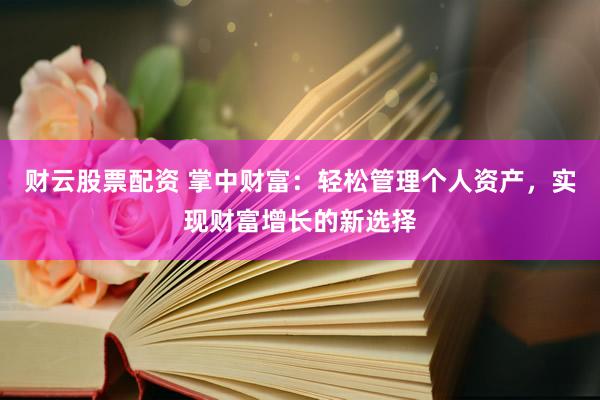 财云股票配资 掌中财富:轻松管理个人资产,实现财富增长的新选择